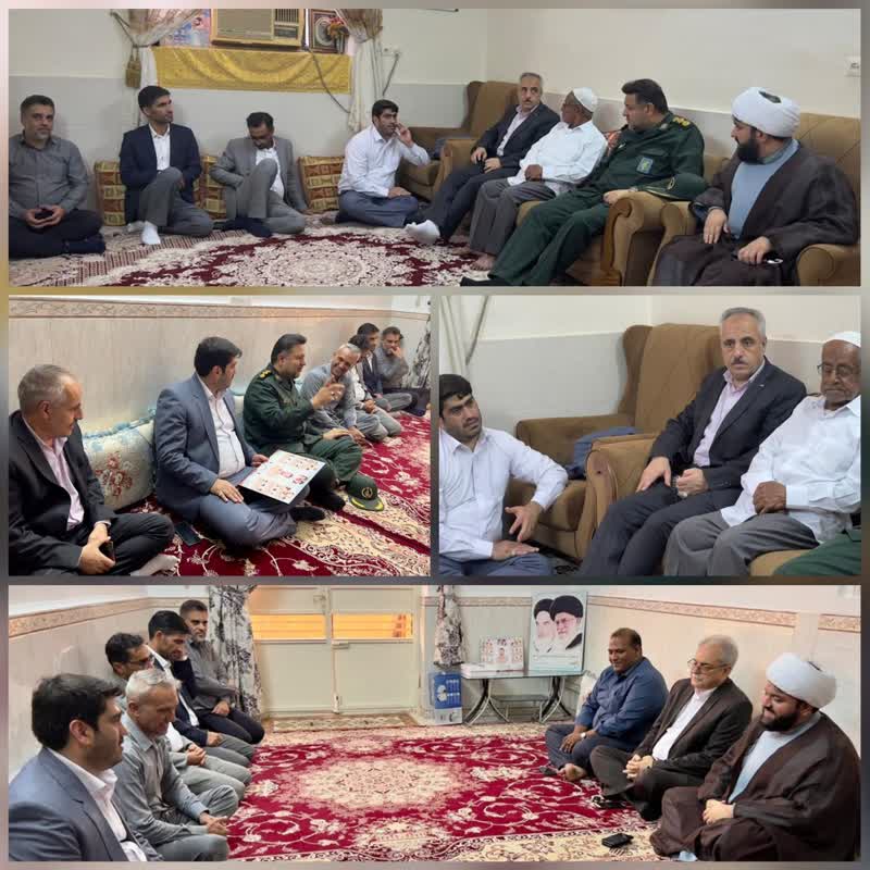 دیدار معاونان سازمان منطقه آزاد قشم با خانواده شهدا