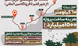 کلنگ زنی پروژه تعریض جاده ساحل جنوبی جزیره قشم