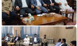 دیدار عیدانه جمعی از معاونان و مدیران سازمان منطقه آزاد قشم با علمای اهل سنت و مردم قشم